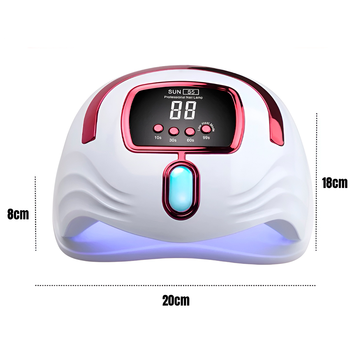 Cabine Seca Esmalte Maquina Unha Gel  Sun S5 Cor:rosa — imagem 4