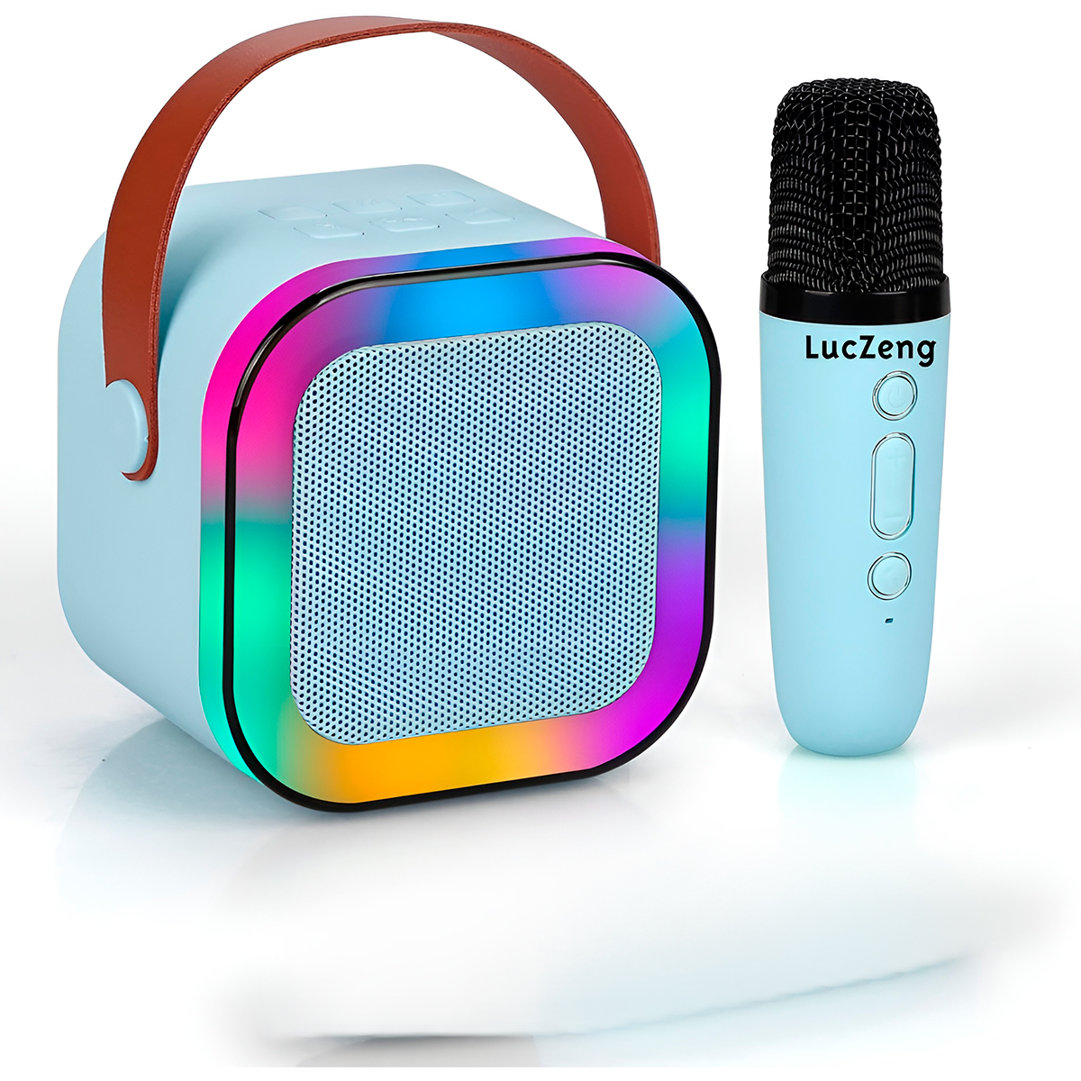 Mini Caixa De Som Microfone Bluetooth Portátil Rgb — imagem 4