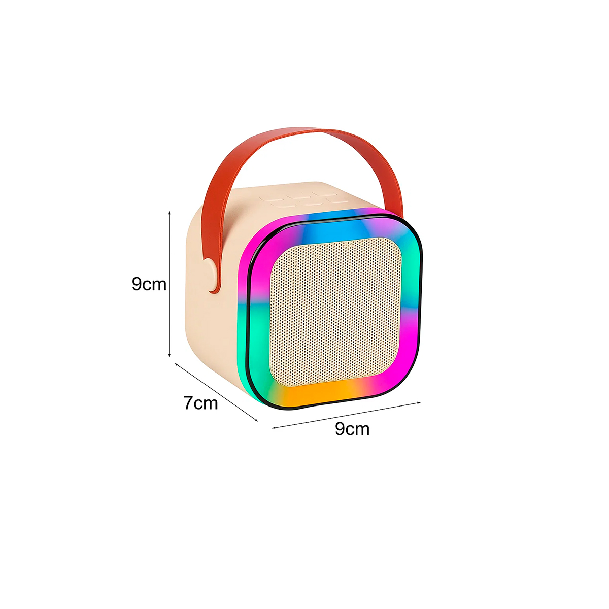 Mini Caixa De Som Microfone Bluetooth Portátil Rgb — imagem 6