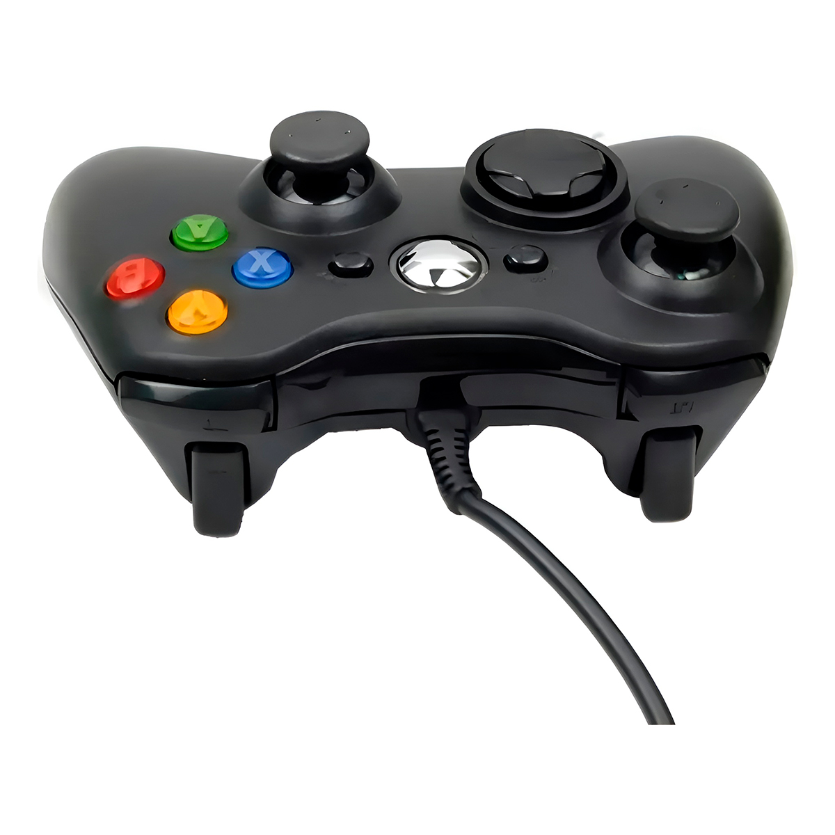 Controle Usb Com Fio Preto Xbox360 Vídeo Game Computador — imagem 2