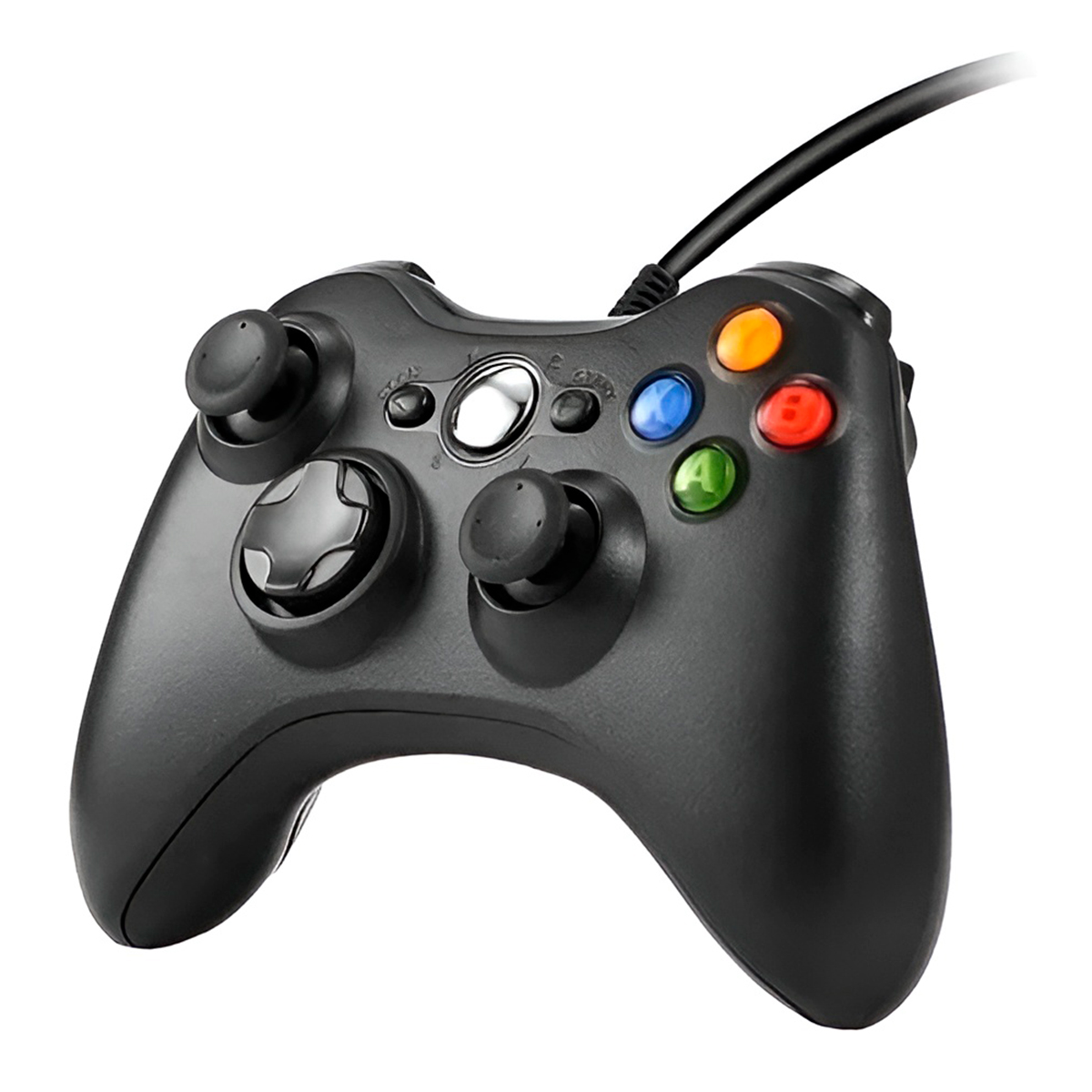 Controle Usb Com Fio Preto Xbox360 Vídeo Game Computador — imagem 8
