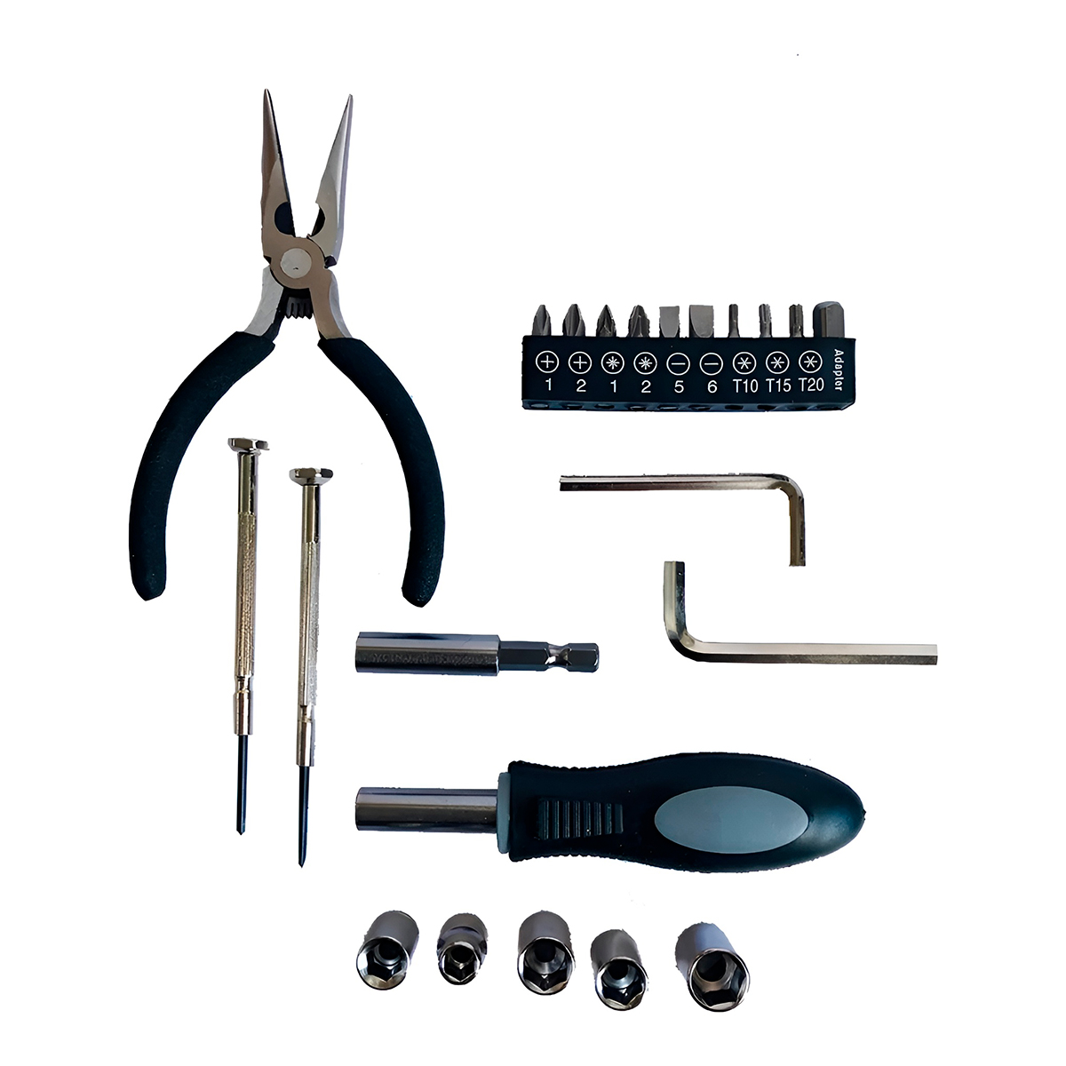 Conjunto Kit Ferramentas Alicate Chave De Fenda Utilidades — imagem 5