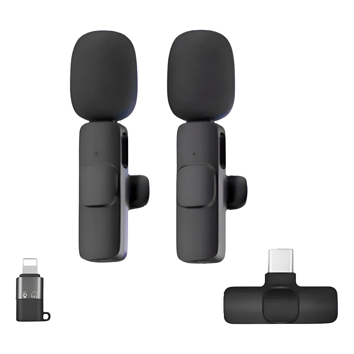 2 Microfones Wireless Lapela Adaptador Ios Encaixe Tipo C — imagem 3