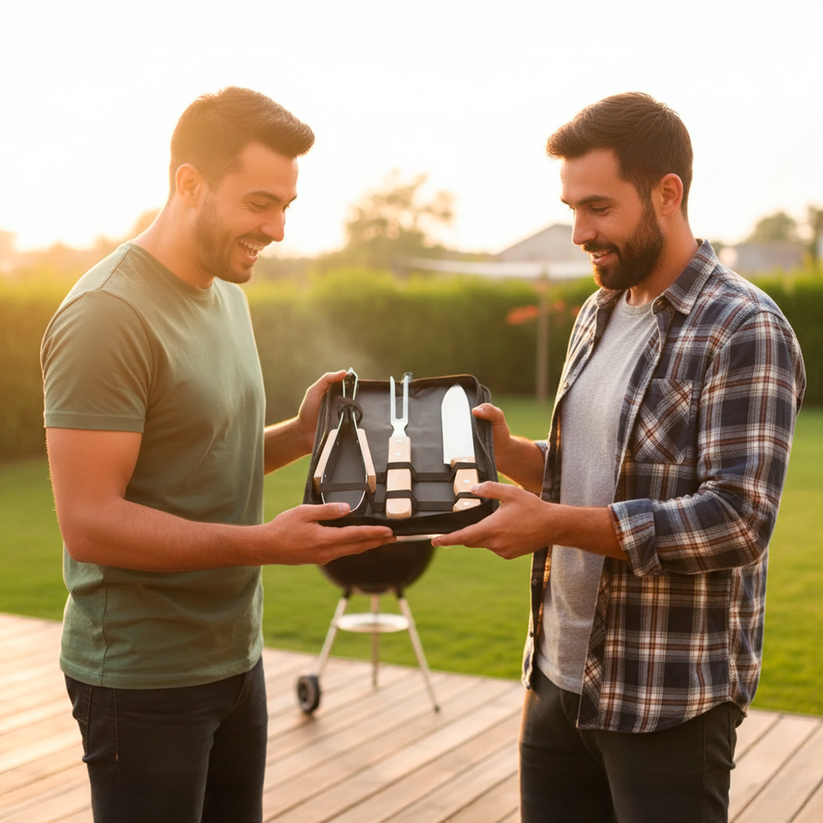Conjunto Kit Churrasco Faca Pegador Garfo Utensílios — imagem 6